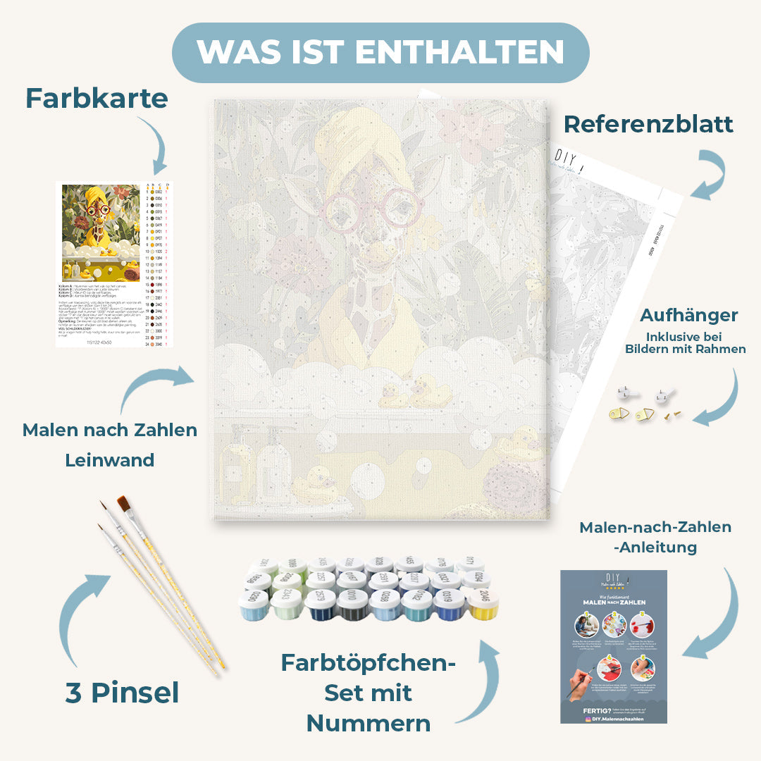 Malen nach Zahlen - Tag des Schaumbads