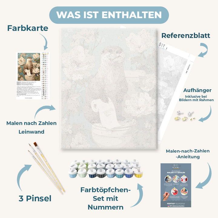 Malen nach Zahlen - Otter der Helfer