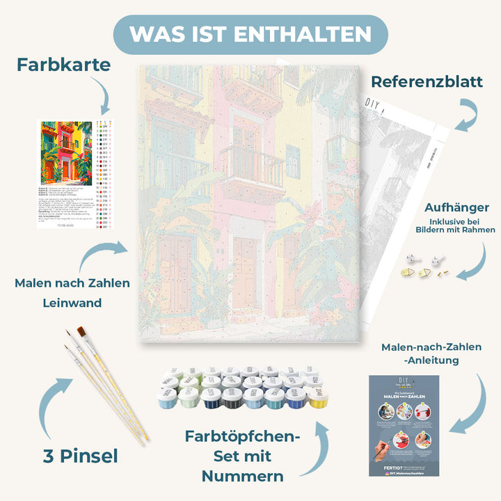 Malen nach Zahlen - Tropische Fassaden