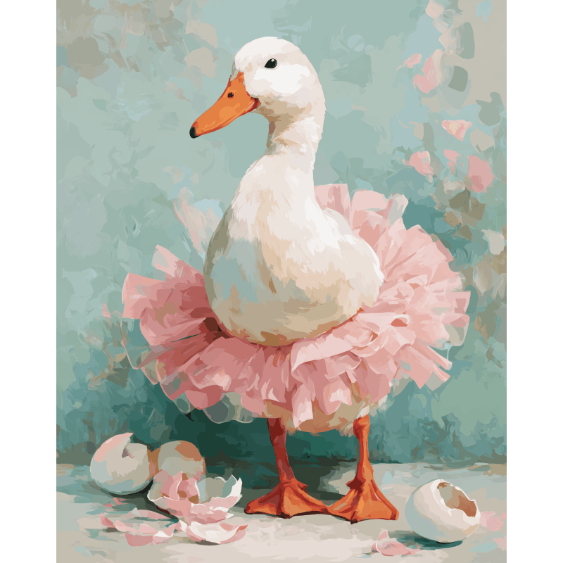 Malen nach Zahlen - Die Gänseballerina