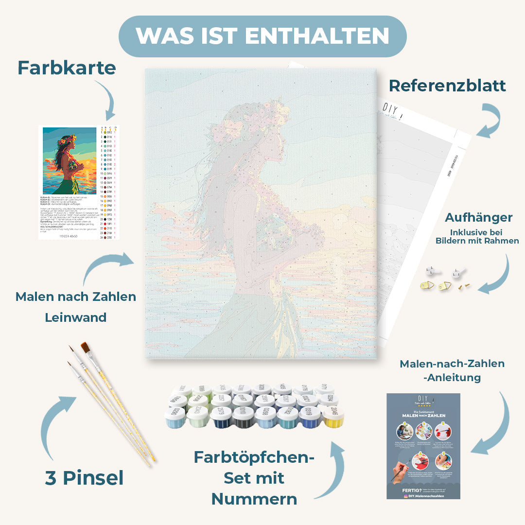 Malen nach Zahlen - Hula-Tänzerin