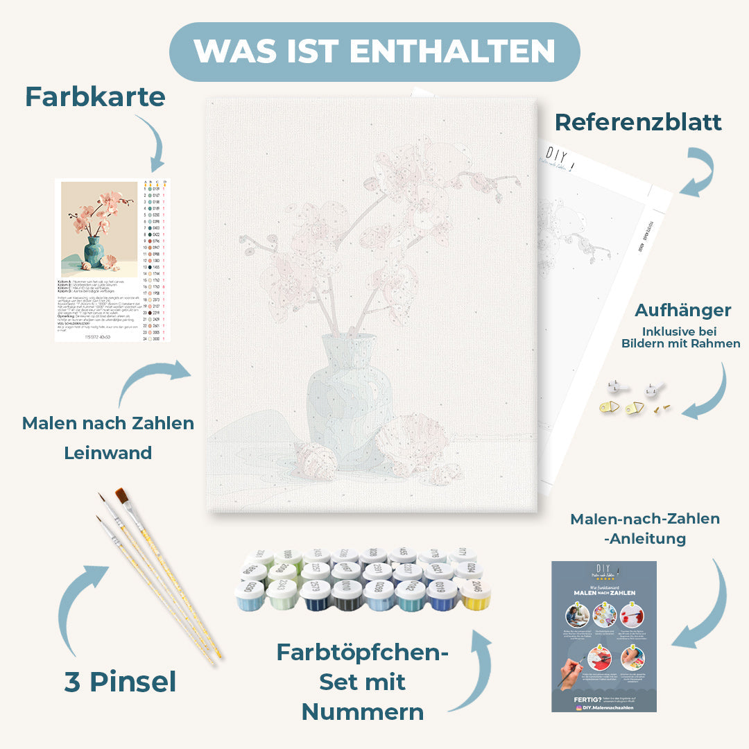 Malen nach Zahlen - Blumige Eleganz