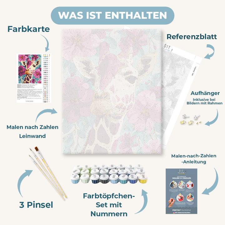 Malen nach Zahlen - Lila Giraffe