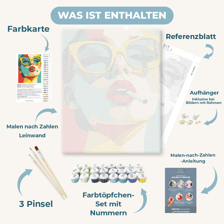 Malen nach Zahlen - Lippenstift & Trotz
