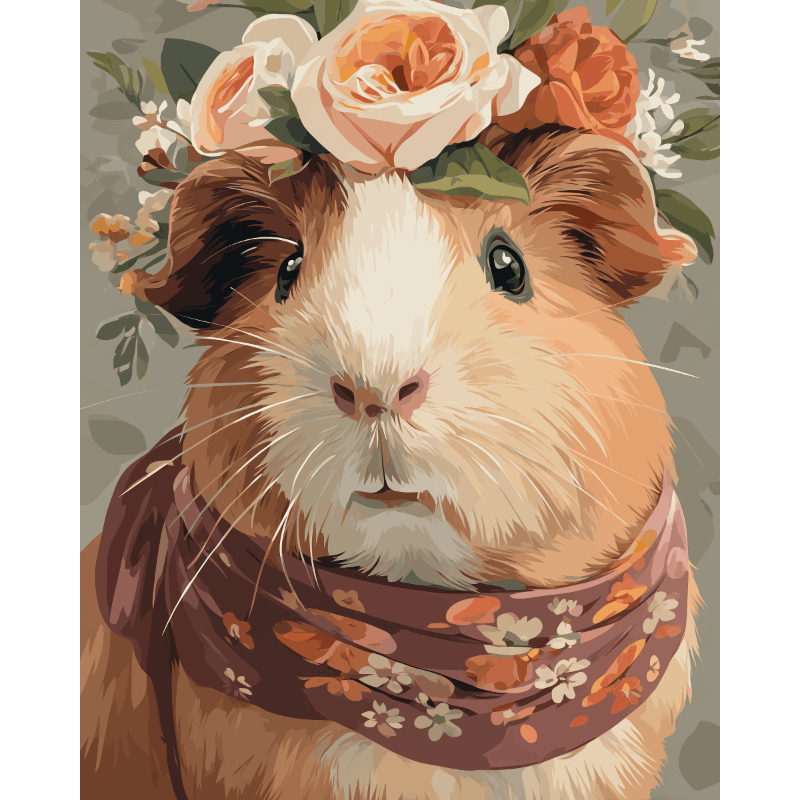 Malen nach Zahlen - Madame Meerschweinchen
