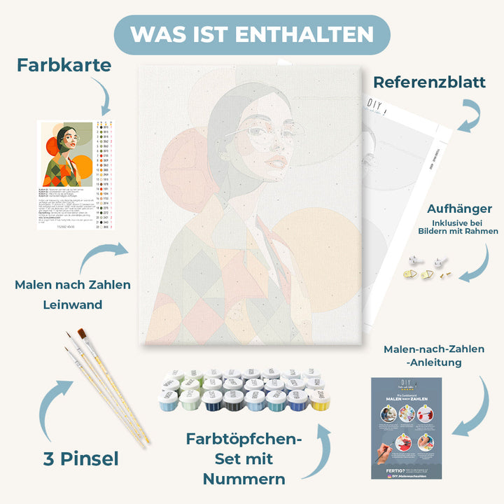 Malen nach Zahlen - Skandinavisches Mädchen