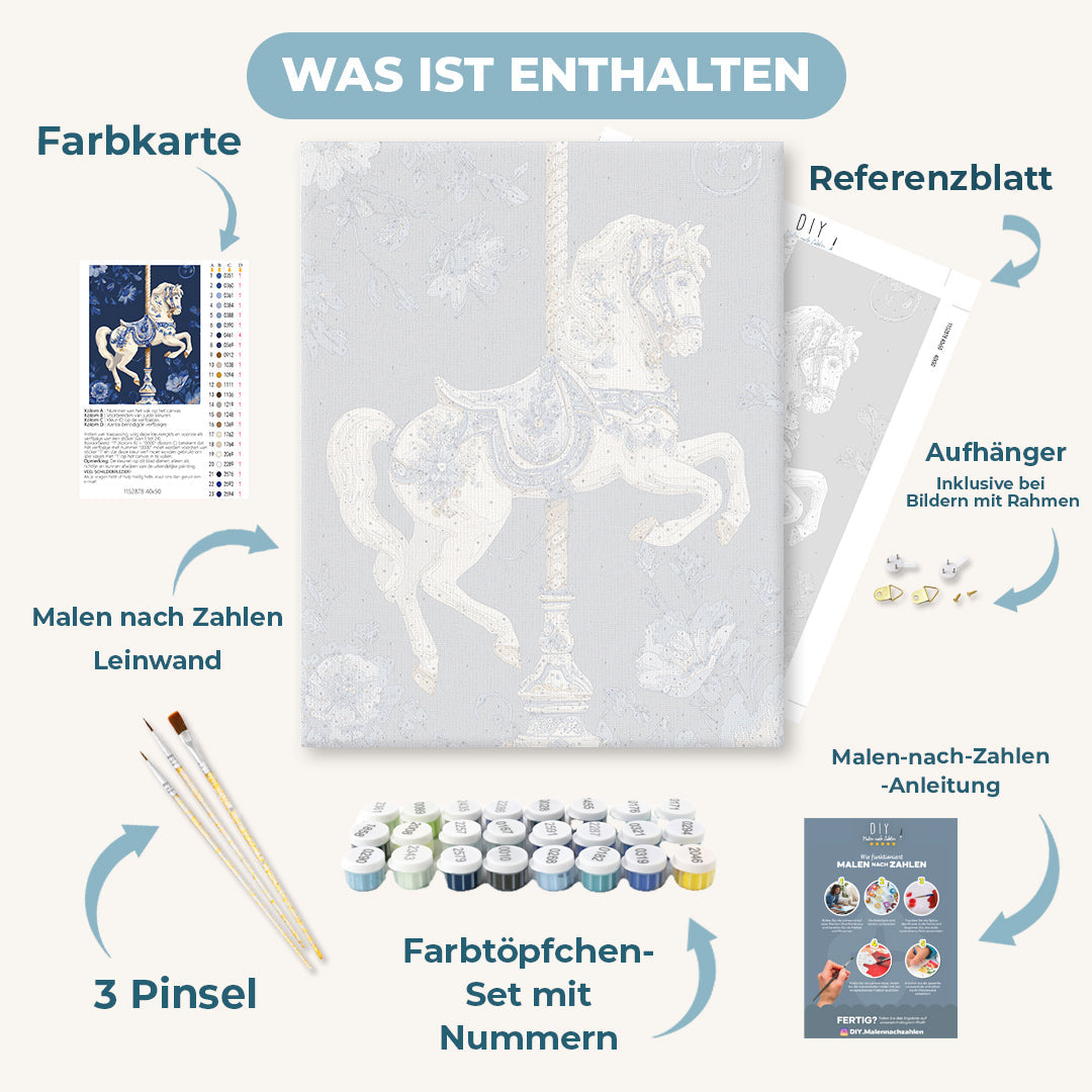 Malen nach Zahlen - Elegantes Karussell