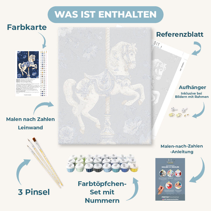 Malen nach Zahlen - Elegantes Karussell