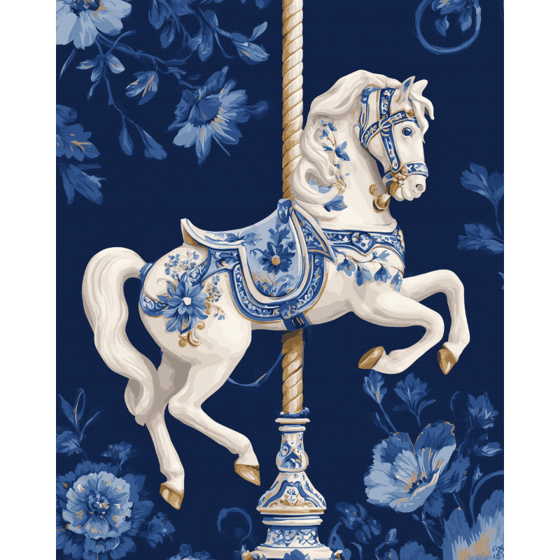 Malen nach Zahlen - Elegantes Karussell