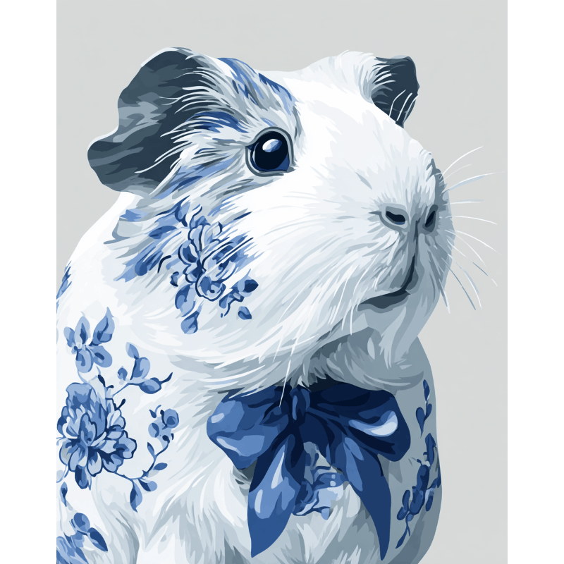 Malen nach Zahlen - Delfter blaues Meerschweinchen