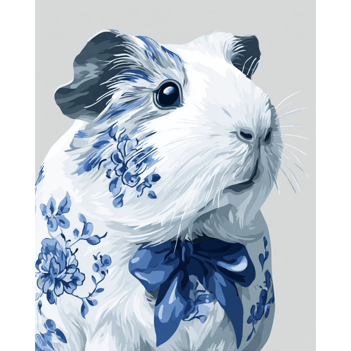 Malen nach Zahlen - Delfter blaues Meerschweinchen