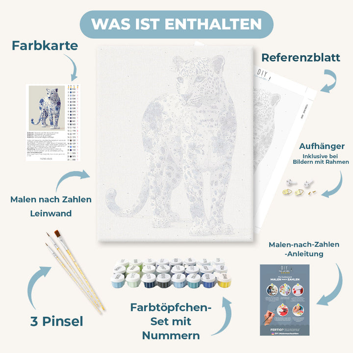 Malen nach Zahlen - Porzellan Raubtier
