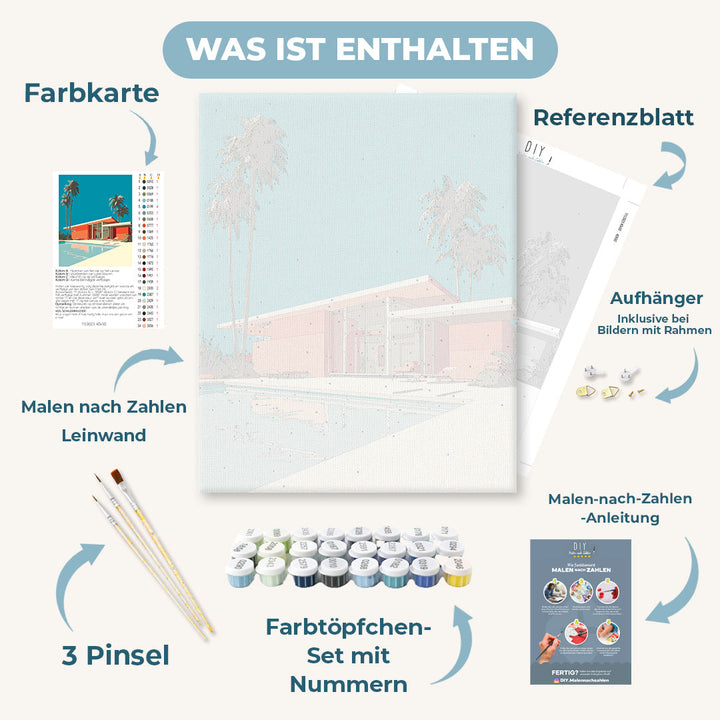Malen nach Zahlen - Moderne Villa