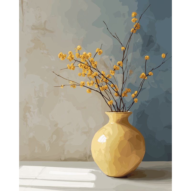 Malen nach Zahlen - Goldene Vase