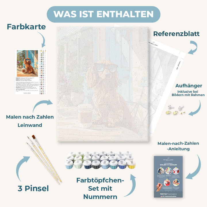 Malen nach Zahlen - Cooler Hund