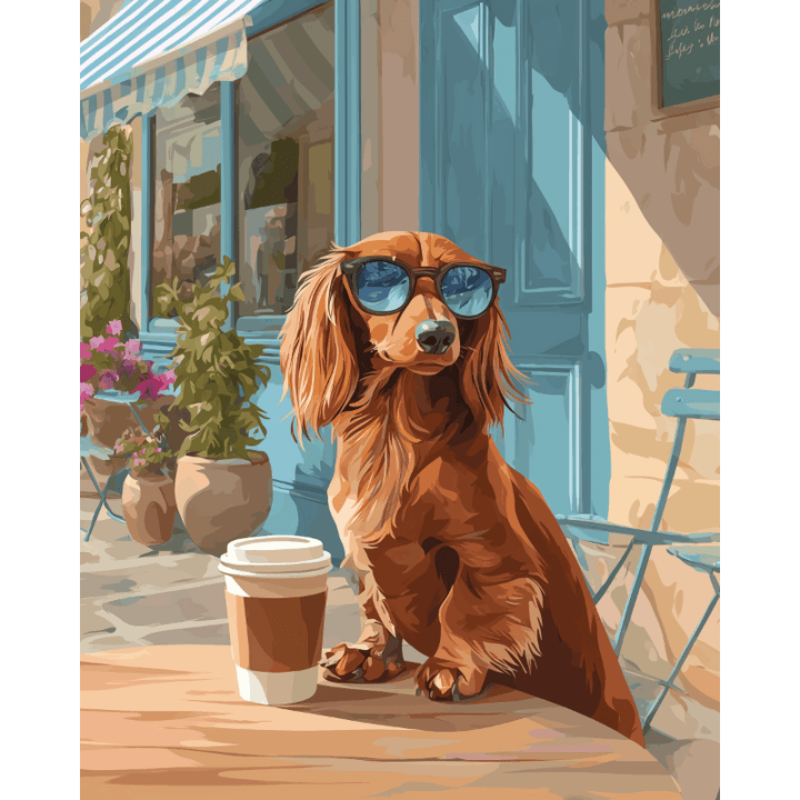 Malen nach Zahlen - Cooler Hund