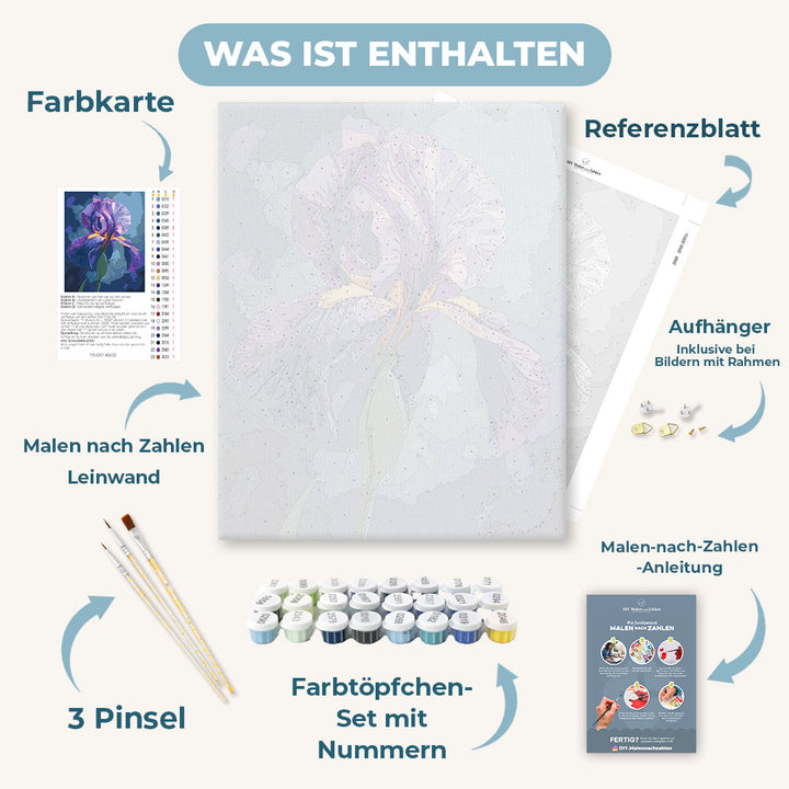 Malen nach Zahlen - Violette Blüte