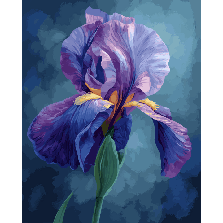 Malen nach Zahlen - Violette Blüte