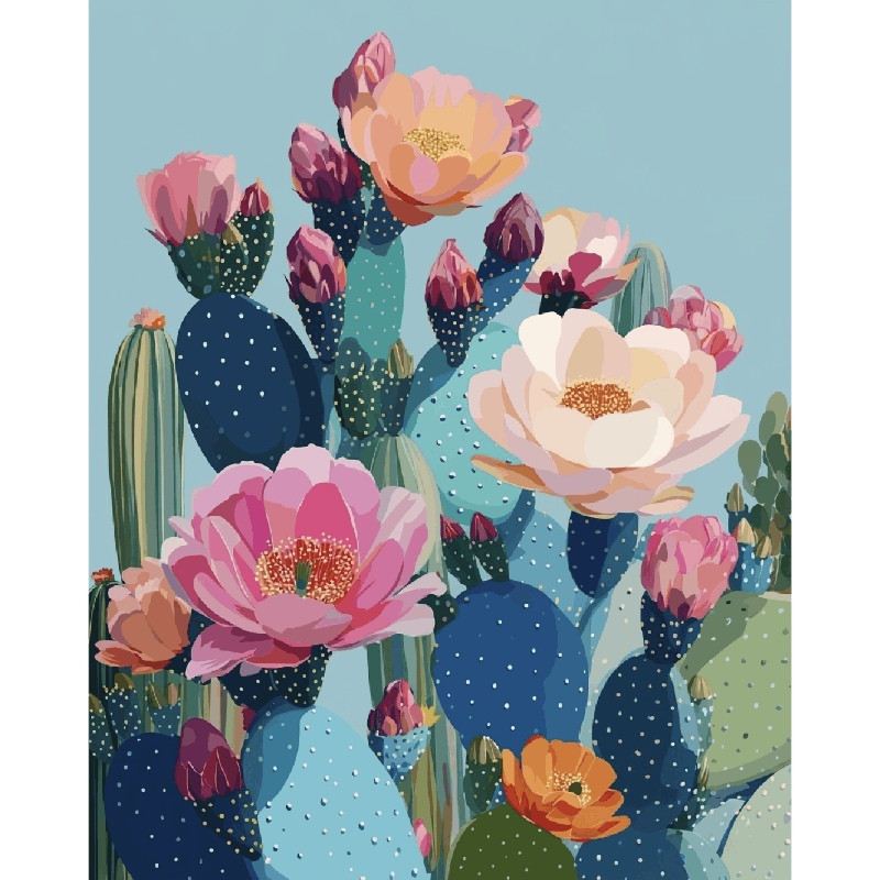 Malen nach Zahlen - Wüstenblüten