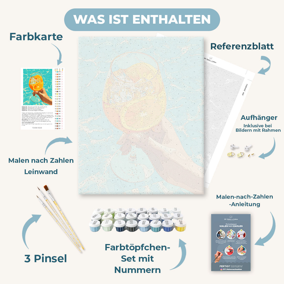 Malen nach Zahlen - Orangen-Erfrischer