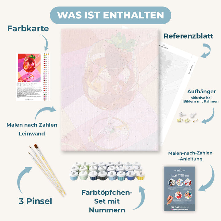 Malen nach Zahlen - Erdbeergeschmack