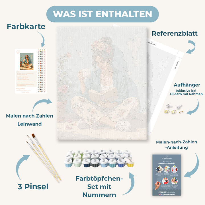 Malen nach Zahlen - Florale Auszeit
