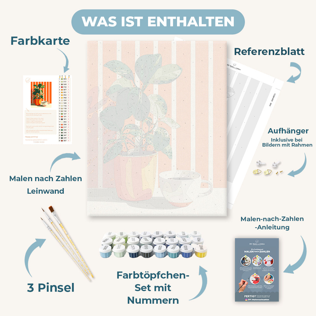 Malen nach Zahlen - Gestreifte Momente