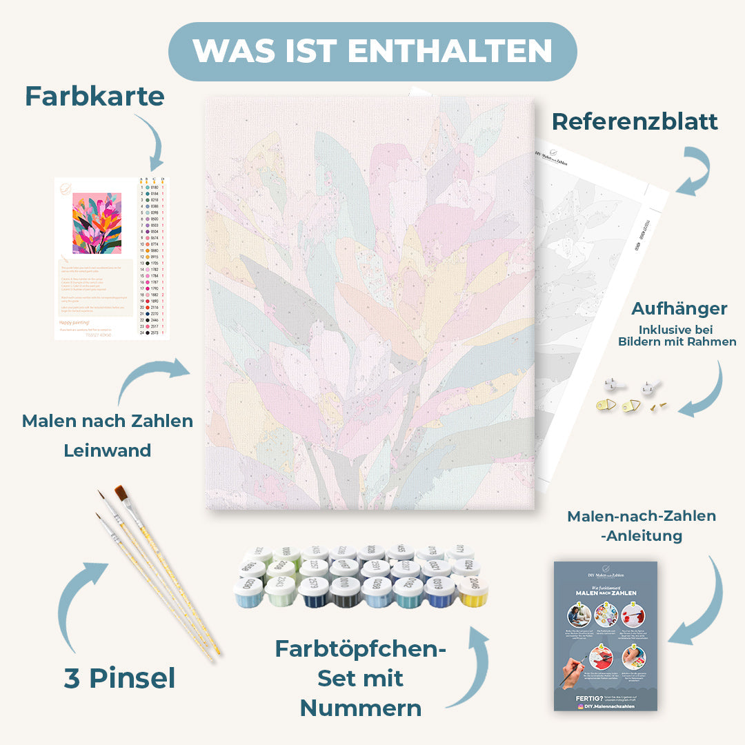 Malen nach Zahlen - Elektrische Blüten