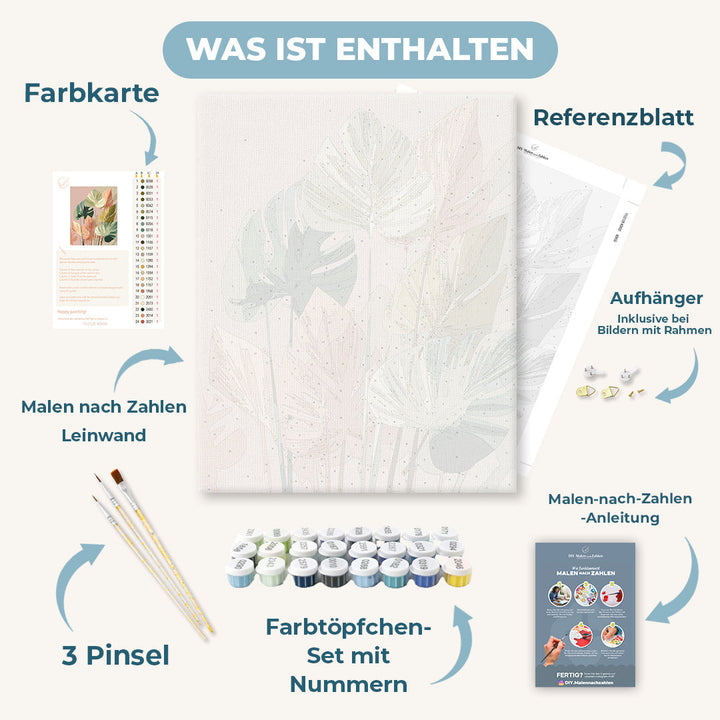Malen nach Zahlen - Zarte Monstera