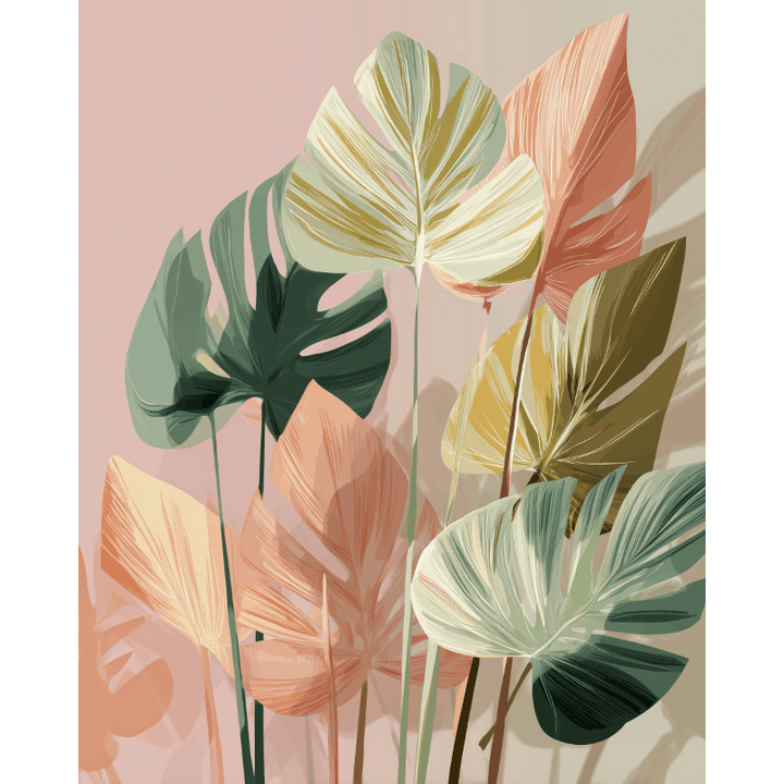 Malen nach Zahlen - Zarte Monstera