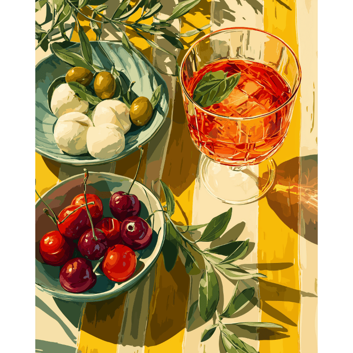 Malen nach Zahlen - Mediterranes Mittagessen