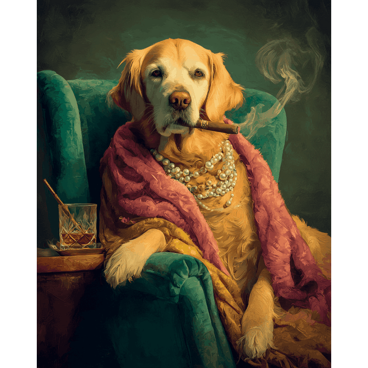 Malen nach Zahlen - Golden Retriever Royale