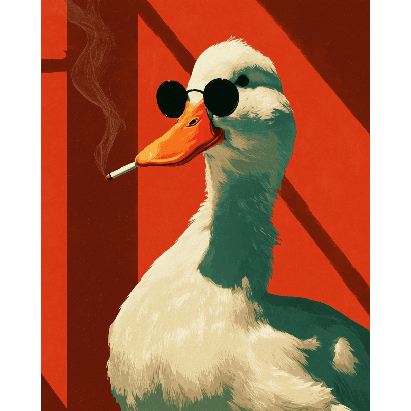 Malen nach Zahlen - Rauchende Gans