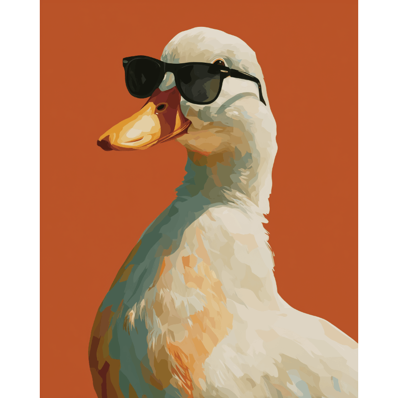Malen nach Zahlen - Coole Gans