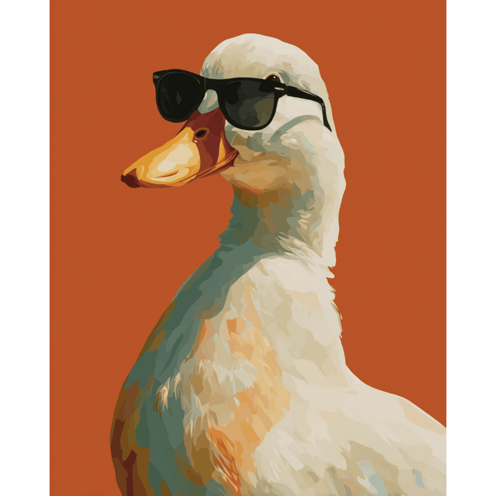 Malen nach Zahlen - Coole Gans