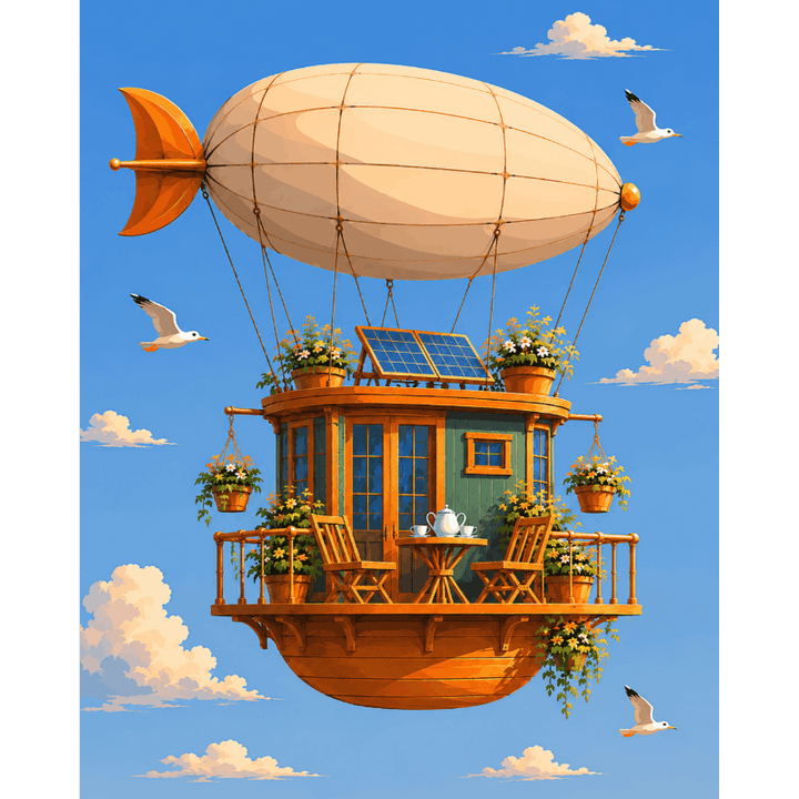 Malen nach Zahlen - Luftschiff Steambloom