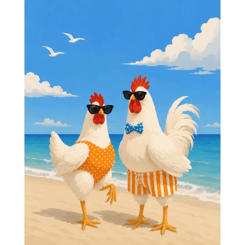 Malen nach Zahlen - Küstenhuhn