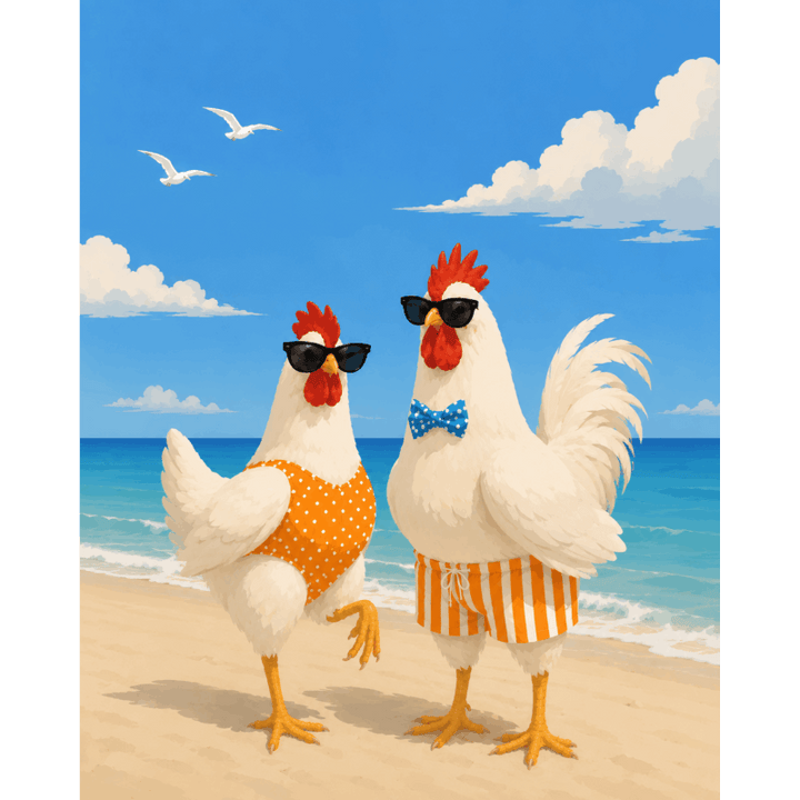 Malen nach Zahlen - Küstenhuhn