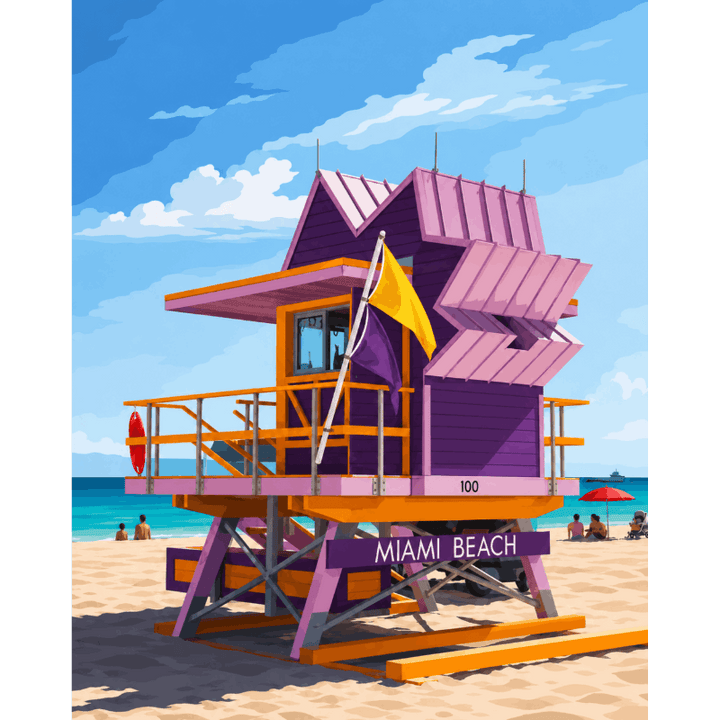 Malen nach Zahlen - Miami Beach