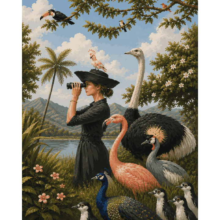 Malen nach Zahlen - Wilde Vögel