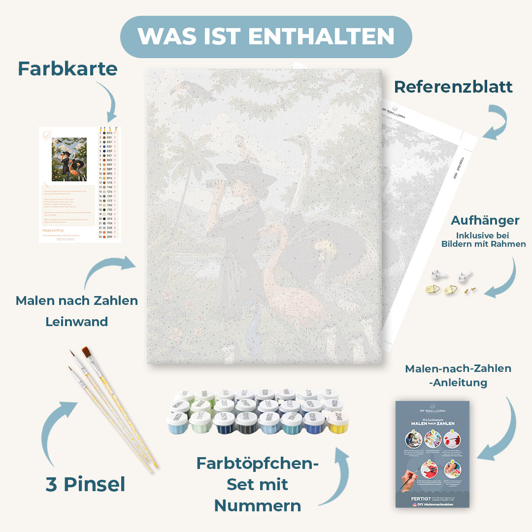 Malen nach Zahlen - Wilde Vögel