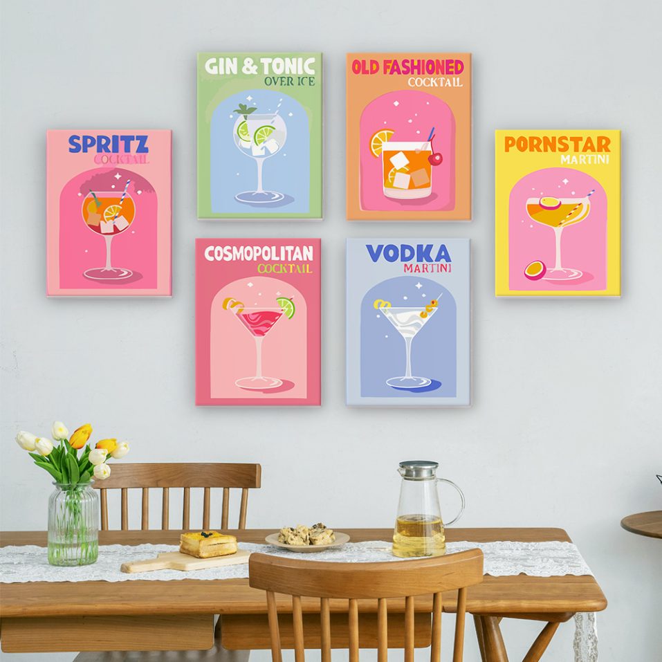 12 Mini Paintings | Farbenfroher Cocktail-Mix