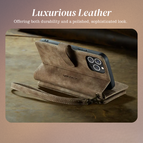 Clement | IPhone Case Leather Wallet with Wrist Strap (BUY 1 GET 1 FREE)