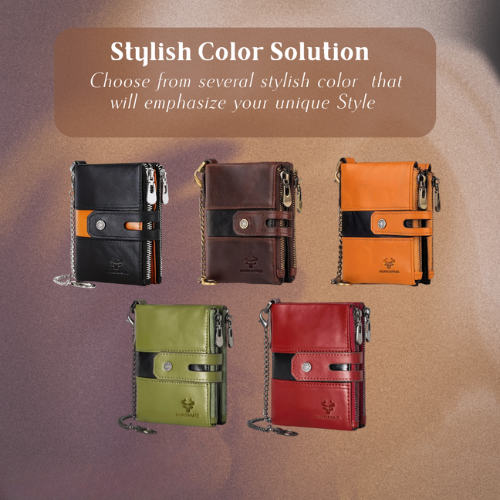 Roque | Leather Chain Strap with Multiple Compartments | Wallet (BUY 1 GET 1 FREE)
