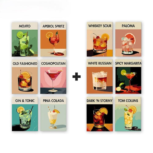 12 Mini Paintings | Deluxe Cocktail-Mix