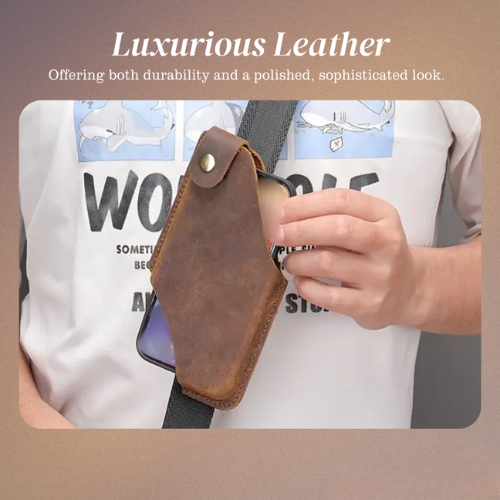 Oswin | Vertical Leather Phone Holster