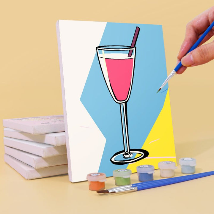 Malen nach Zahlen - 6 Mini-Gemälde | Classy Cocktail-Set