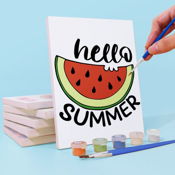 Malen nach Zahlen – 6 Mini-Gemälde | Summer Melon Set