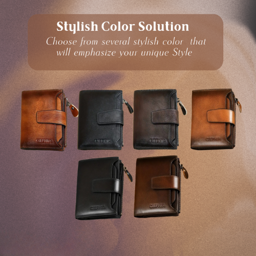 Callum | Vintage Leather RFID Duo-fold Wallet (BUY 1 GET 1 FREE)