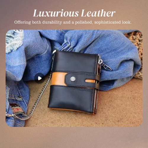 Roque | Leather Chain Strap with Multiple Compartments | Wallet (BUY 1 GET 1 FREE)